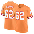 Odoa TB.Buccaneers #62 Graham Barton Player Orange Throwback Home Game Stitched Jerseys
