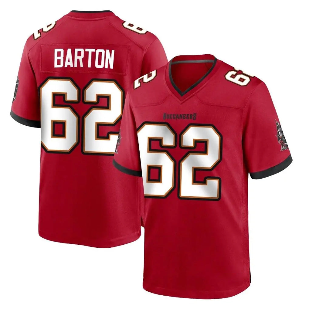 Odoa TB.Buccaneers #62 Graham Barton Player Red Home Game Stitched Jerseys