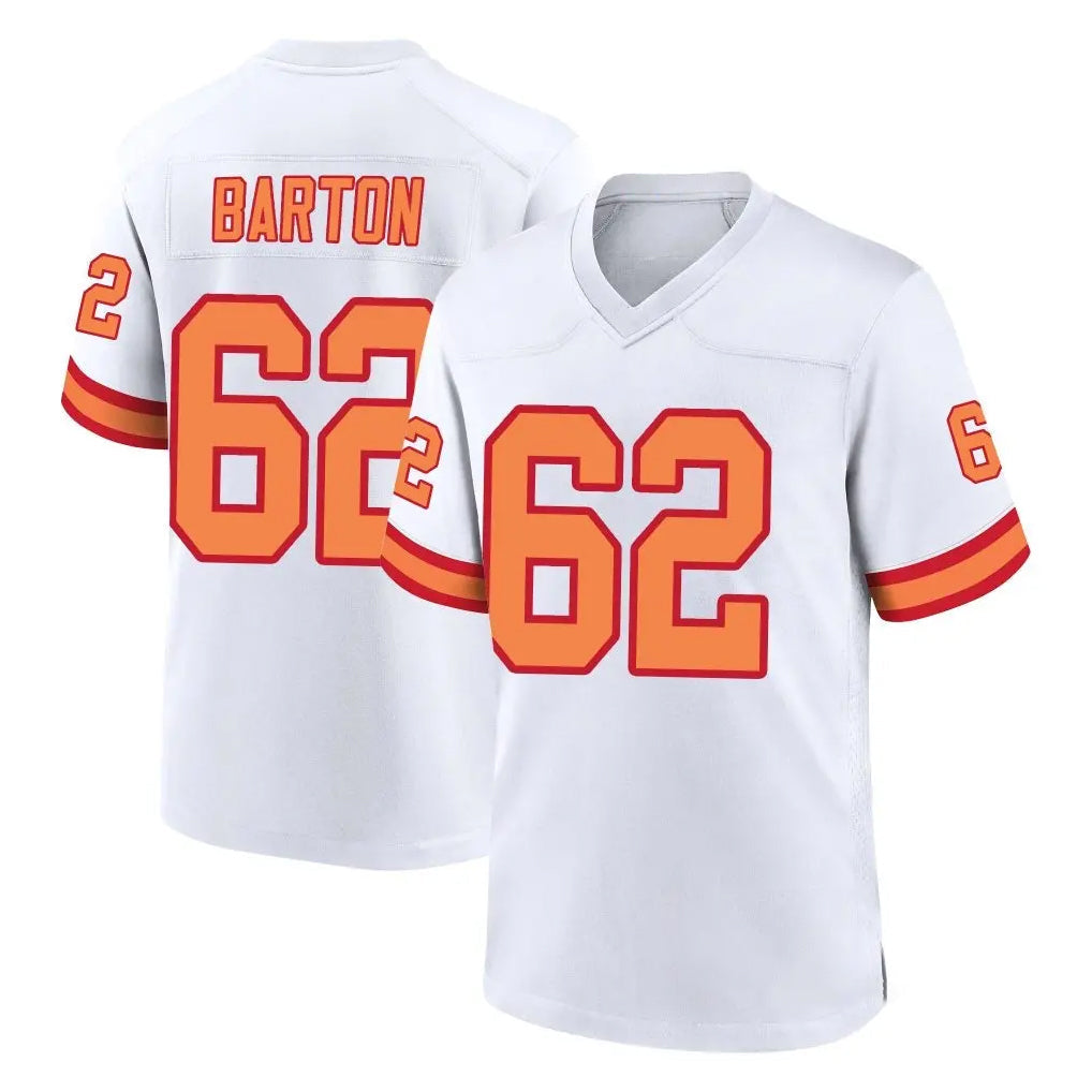 Odoa TB.Buccaneers #62 Graham Barton Player White '76 Home Game Stitched Jerseys