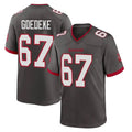 Odoa TB.Buccaneers #67 Luke Goedeke Player Pewter Alternate Home Game Stitched Jerseys