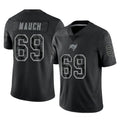 Odoa TB.Buccaneers #69 Cody Mauch Player Black Reflective Limited Home Game Stitched Jerseys