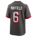 Odoa TB.Buccaneers #6 Baker Mayfield Pewter Alternate Game Player Stitched Jerseys