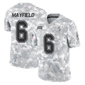Odoa TB.Buccaneers #6 Baker Mayfield Player Arctic Camo Limited Salute To Service Home Game Stitched Jerseys