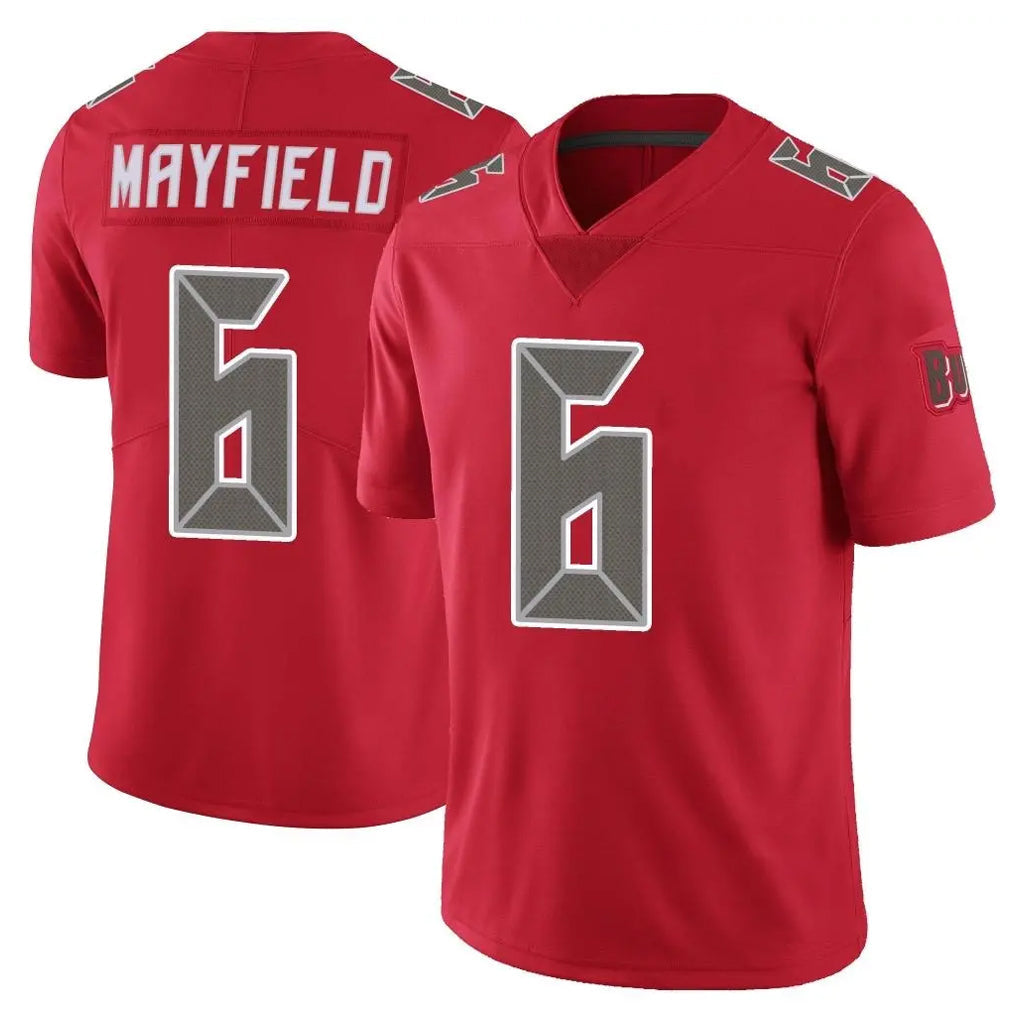 Odoa TB.Buccaneers #6 Baker Mayfield Player Red Limited Color Rush Home Game Stitched Jerseys