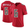 Odoa TB.Buccaneers #6 Baker Mayfield Player Red Limited Color Rush Home Game Stitched Jerseys