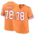 Odoa TB.Buccaneers #78 Tristan Wirfs Player Orange Throwback Home Game Stitched Jerseys