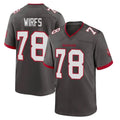 Odoa TB.Buccaneers #78 Tristan Wirfs Player Pewter Alternate Home Game Stitched Jerseys