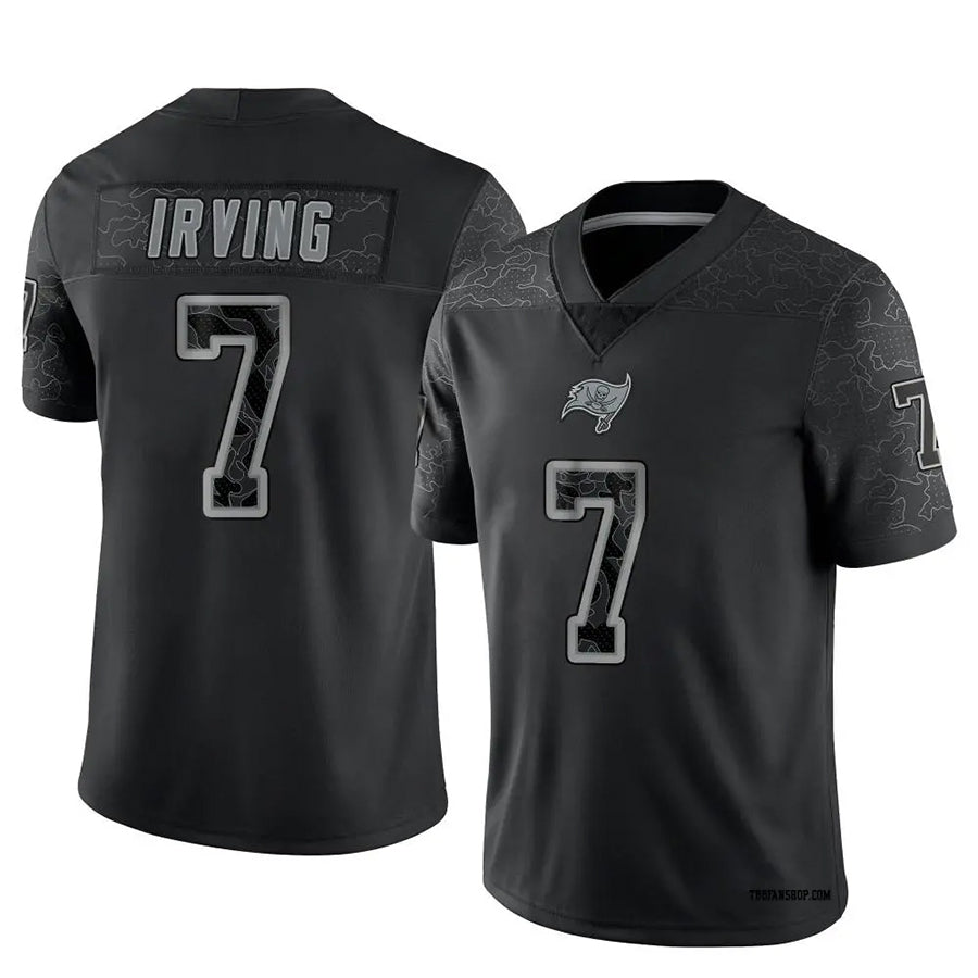 Odoa TB.Buccaneers #7 Bucky Irving Player Limited Black Reflective Stitched Jerseys