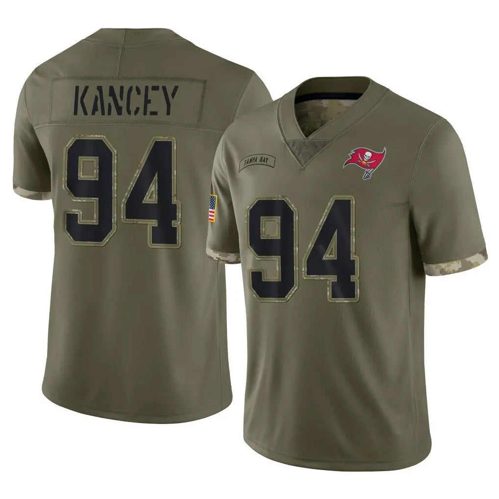 Odoa TB.Buccaneers #94 Calijah Kancey Player Olive Limited Salute To Service Home Game Stitched Jerseys