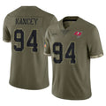 Odoa TB.Buccaneers #94 Calijah Kancey Player Olive Limited Salute To Service Home Game Stitched Jerseys