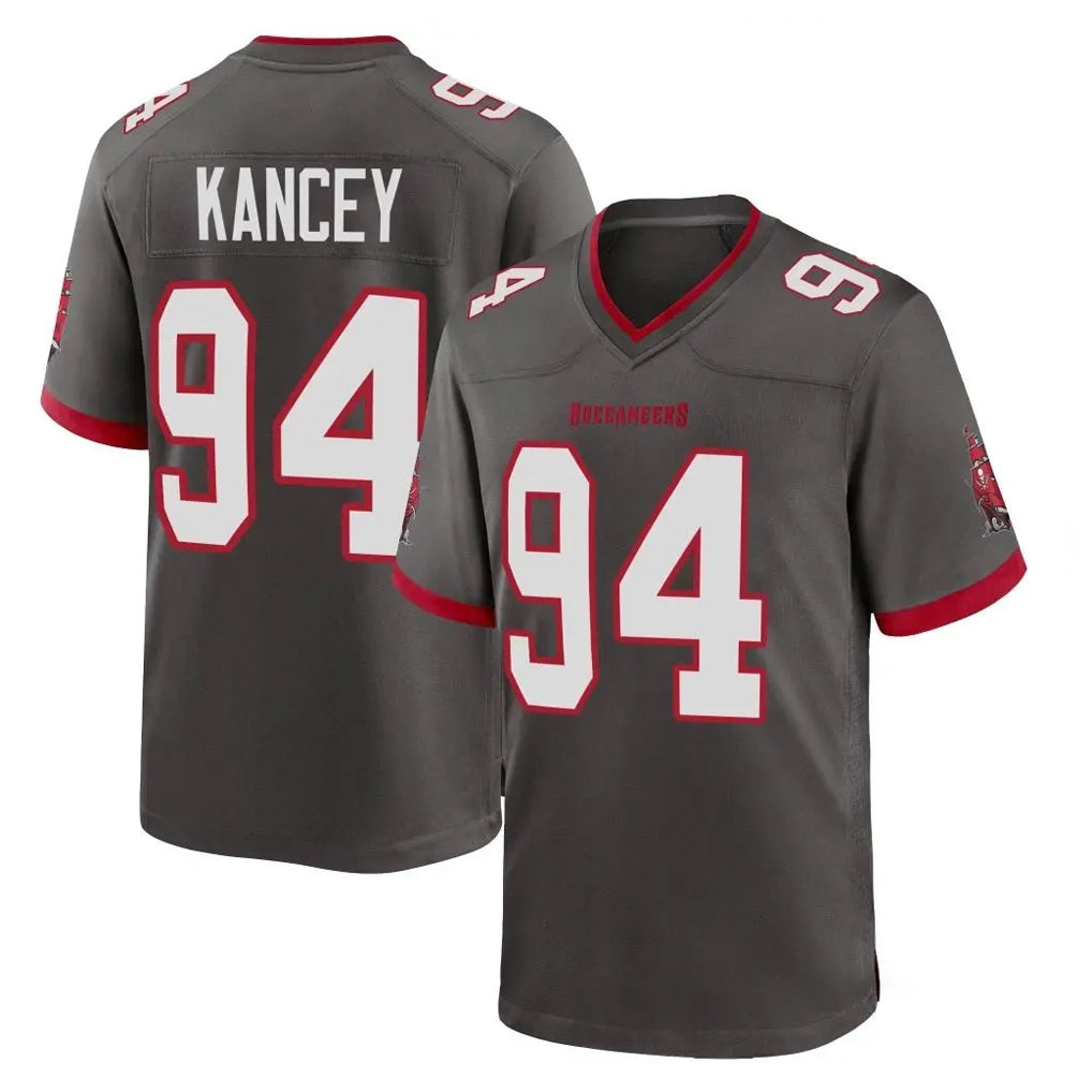 Odoa TB.Buccaneers #94 Calijah Kancey Player Pewter Alternate Home Game Stitched Jerseys