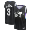 Odoa U.Jazz #3 Keyonte George Black Fast Break Replica Stitched Jerseys - Statement Edition