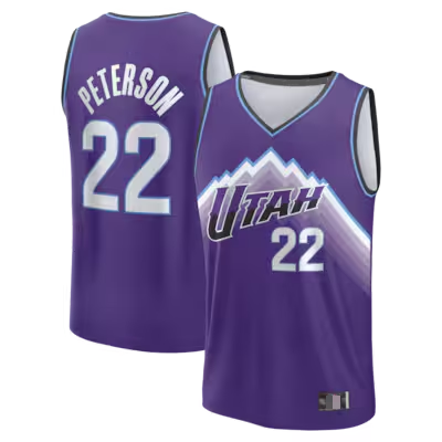 Odoa U.Jazz #22 Darryn Peterson Purple 2026 Draft First Round Pick Fast Break Stitched Jerseys- Icon Edition