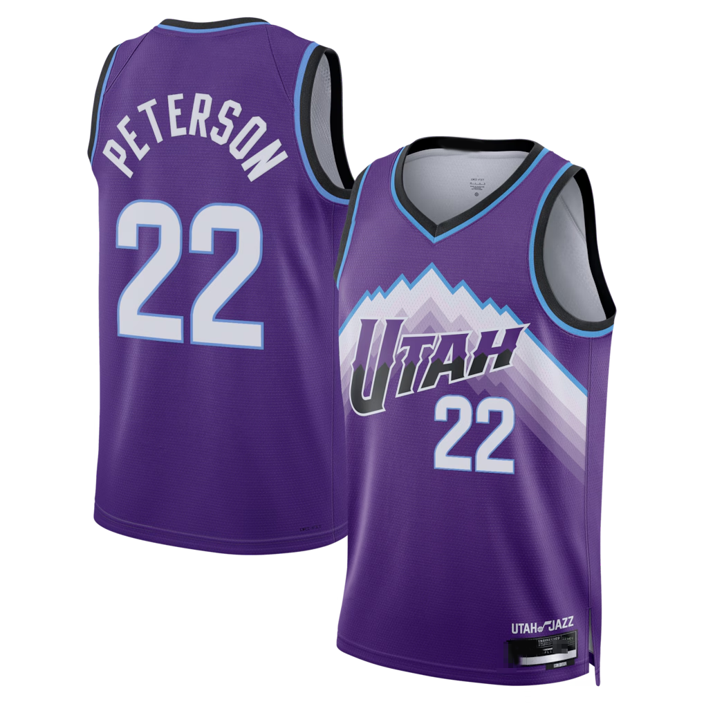 Odoa U.Jazz #22 Darryn Peterson Purple 2026 Draft Swingman Stitched Jerseys - Icon Edition
