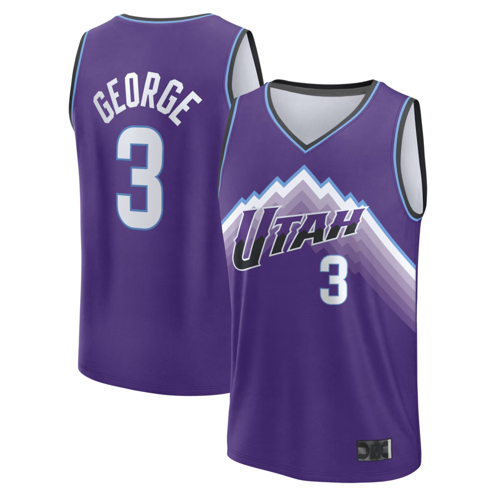 Odoa U.Jazz #3 Keyonte George Purple Fast Break Replica Stitched Jerseys- Icon Edition