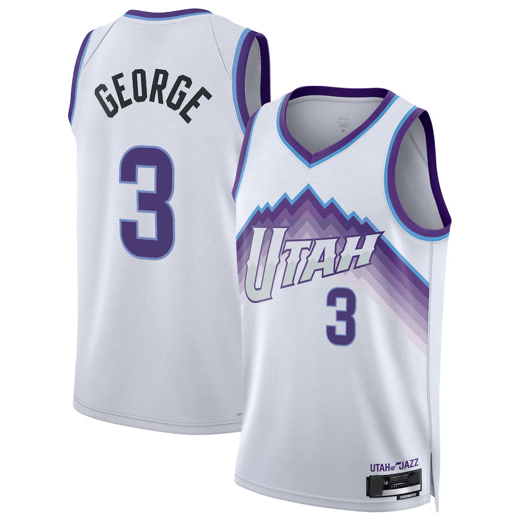 Odoa U.Jazz #3 Keyonte George White Swingman Stitched Jerseys - Association Edition