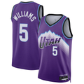 Odoa U.Jazz #5 Cody Williams Purple Swingman Stitched Jerseys - Icon Edition