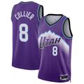 Odoa U.Jazz #8 Isaiah Collier Purple Swingman Stitched Jerseys - Icon Edition