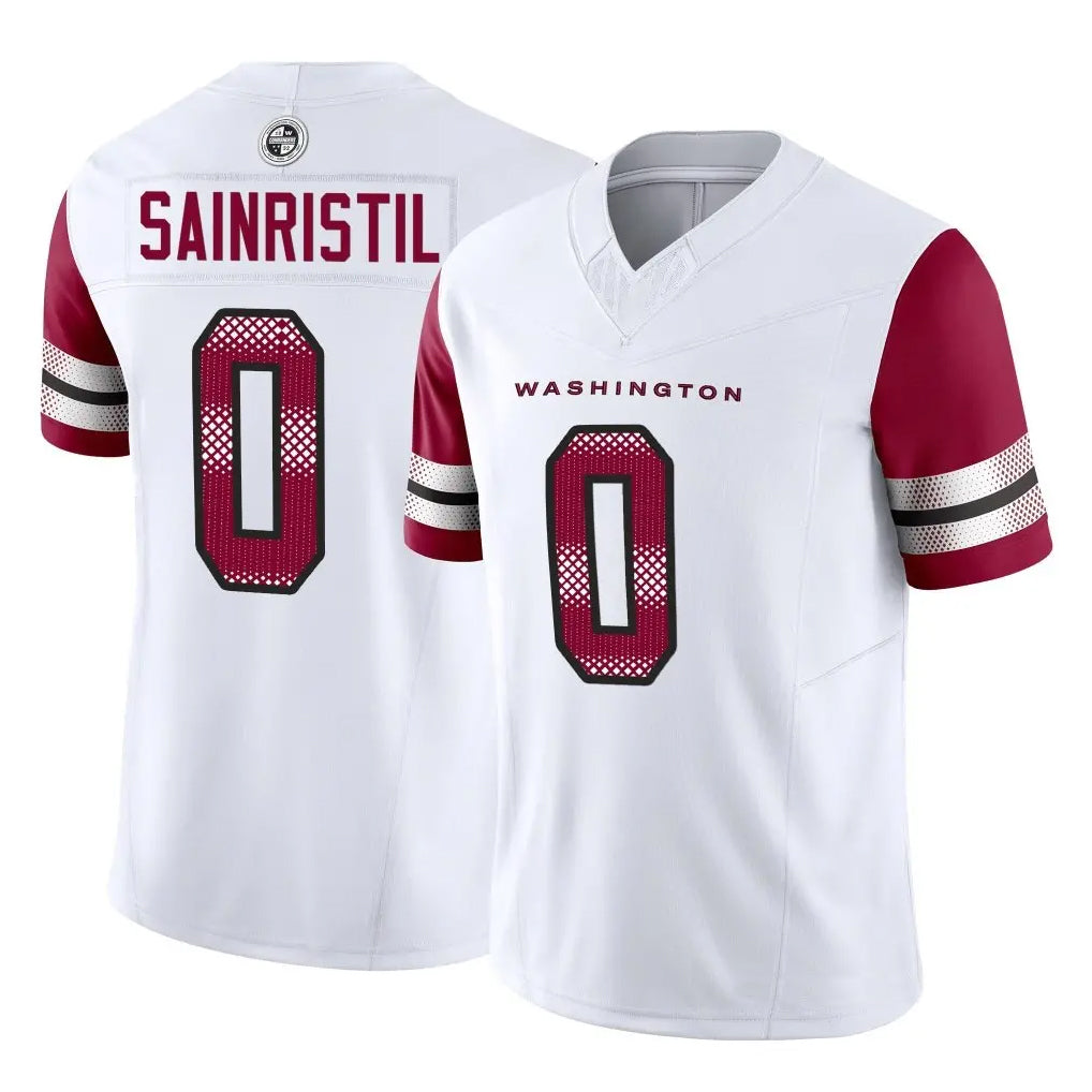 Odoa W.Commanders #0 Mike Sainristil Player White Vapor F.U.S.E. Limited Stitched Jerseys