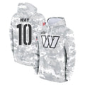 Odoa W.Commanders #10 Tress Way Player Arctic Camo Limited Salute to Service Pullover Hoodies Game Stitched Jerseys