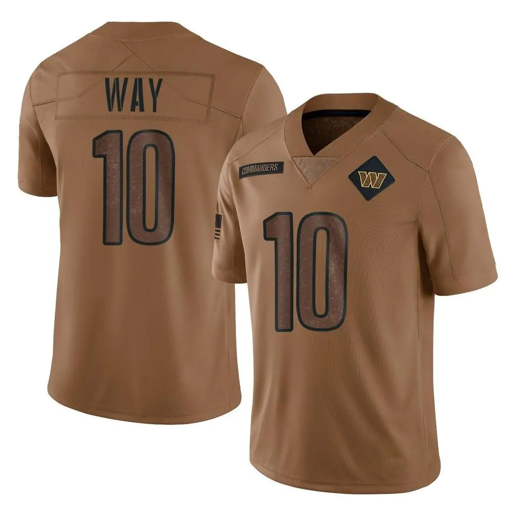Odoa W.Commanders #10 Tress Way Player Brown Limited Salute To Service Home Game Stitched Jerseys
