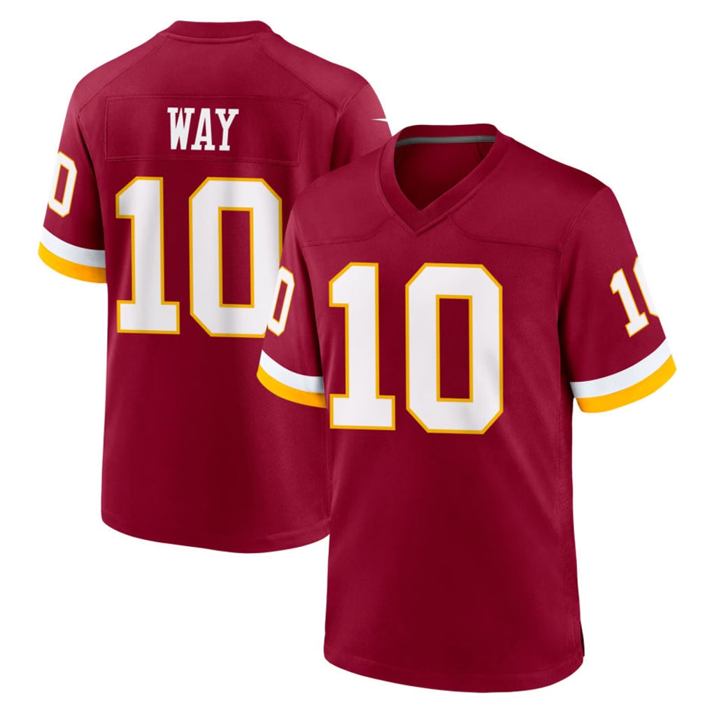 Odoa W.Commanders #10 Tress Way Player Burgundy Game Home Stitched Jerseys