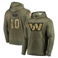Odoa W.Commanders #10 Tress Way Player Olive Salute to Service Pullover Hoodie Limited Home Game Stitched Jerseys