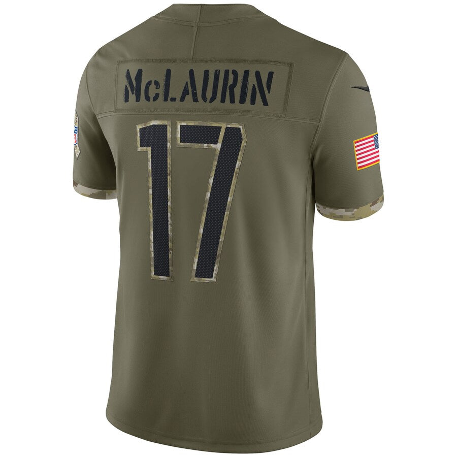 Odoa W.Commanders #17 Terry McLaurin Player Olive Salute To Service Limited Stitched Jerseys
