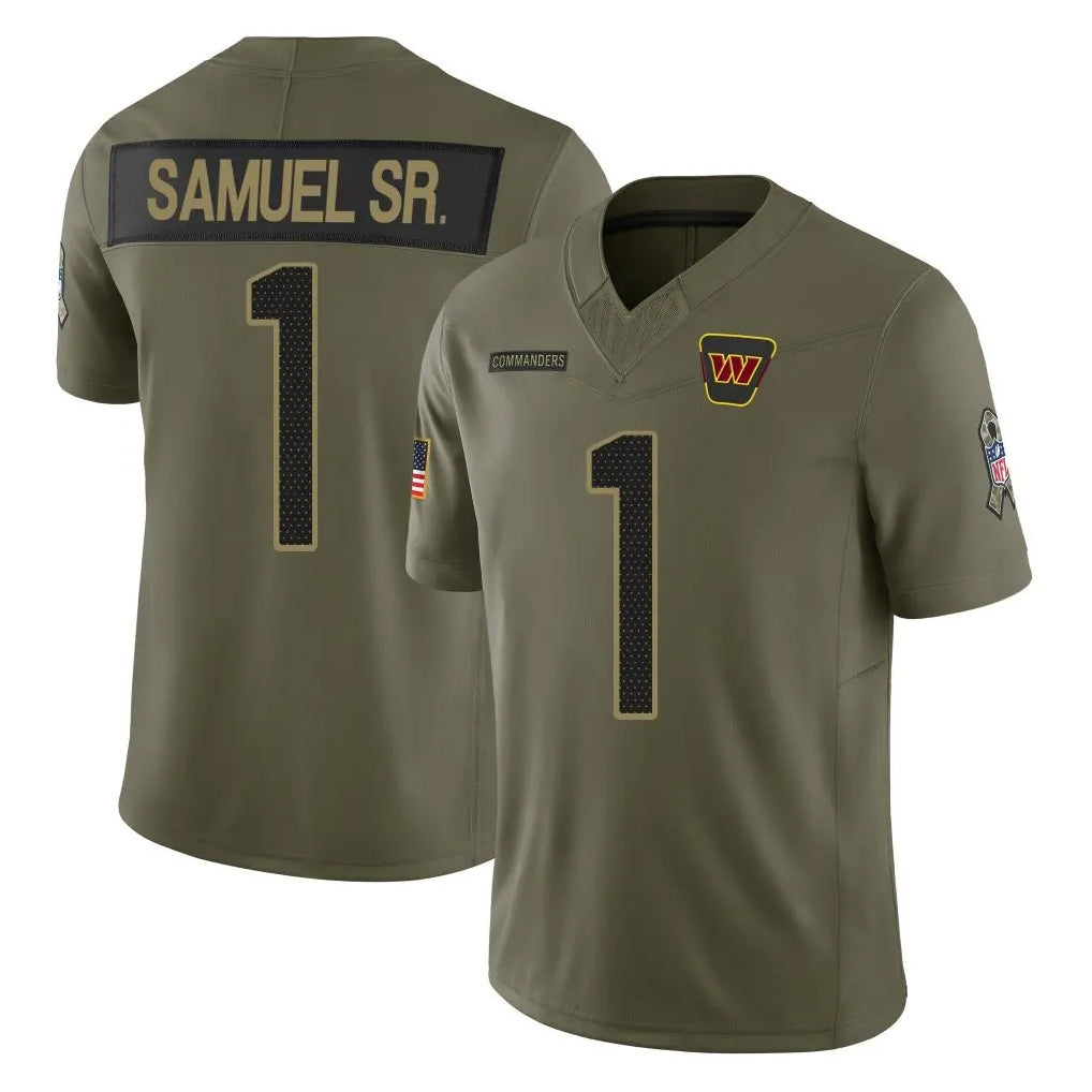 Odoa W.Commanders #1 Deebo Samuel Sr Player Olive Salute To Service Limited Stitched Jerseys