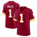 Odoa W.Commanders #1 Rachaad White Player Burgundy Game Home Stitched Jerseys