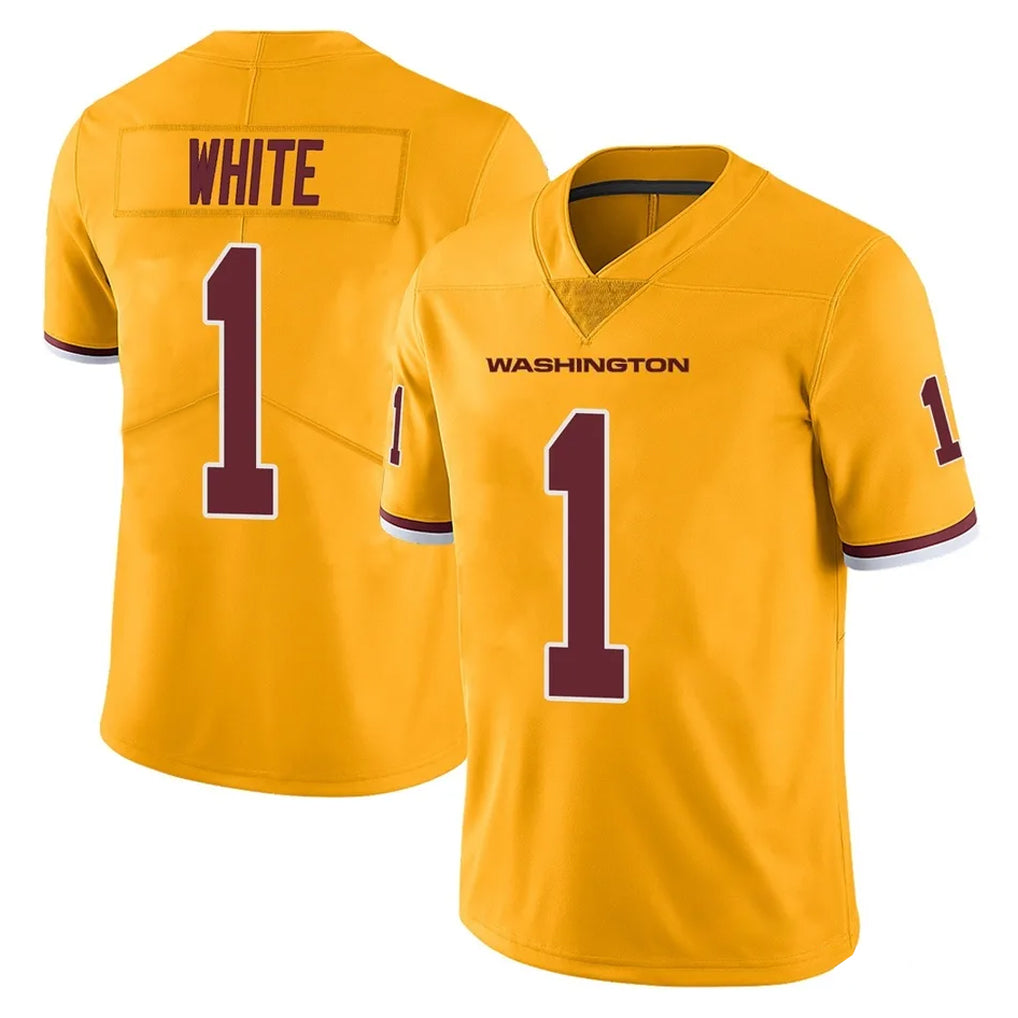 Odoa W.Commanders #1 Rachaad White Player Gold Limited Color Rush Home Game Stitched Jerseys