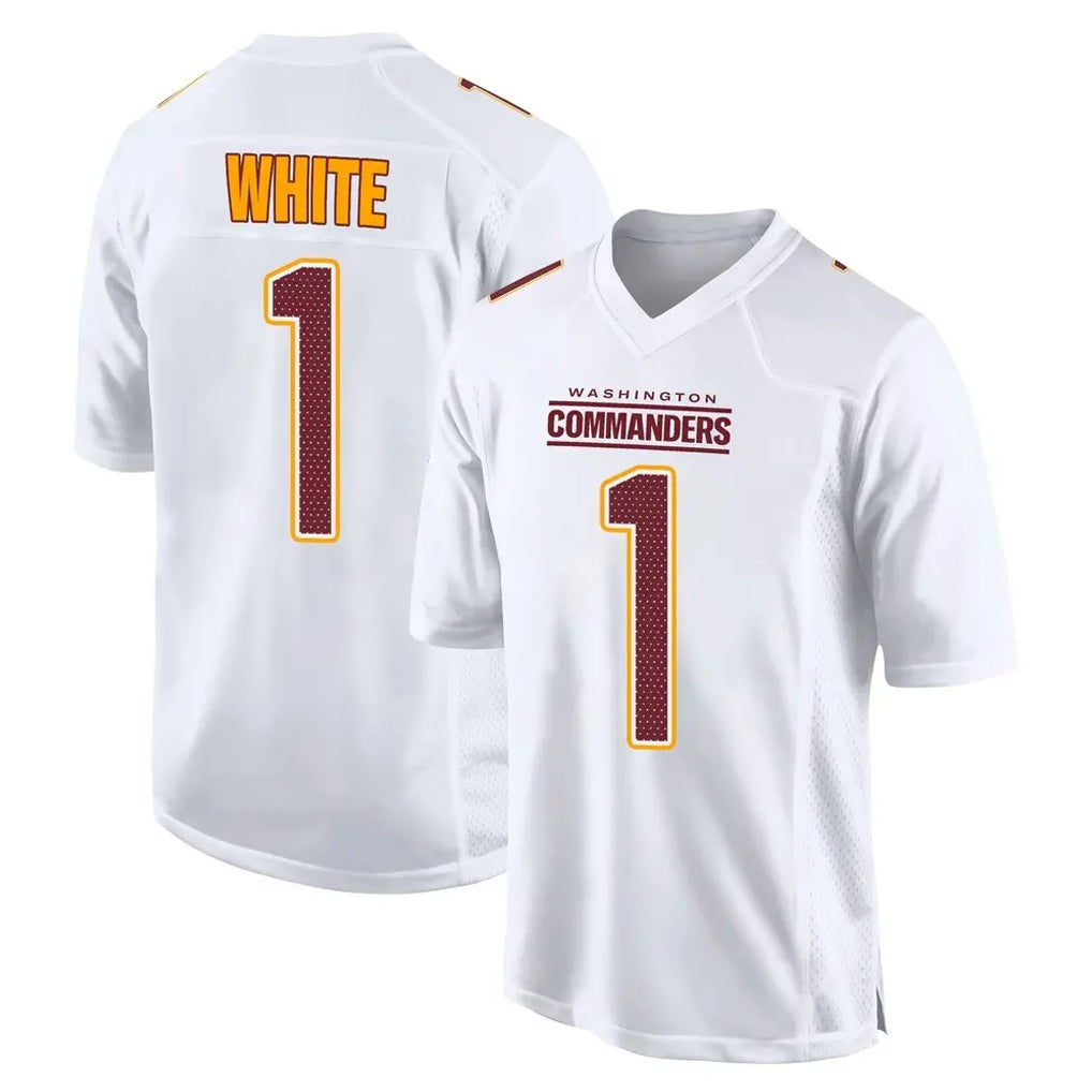 Odoa W.Commanders #1 Rachaad White Player White Tundra Fashion Home Game Stitched Jerseys