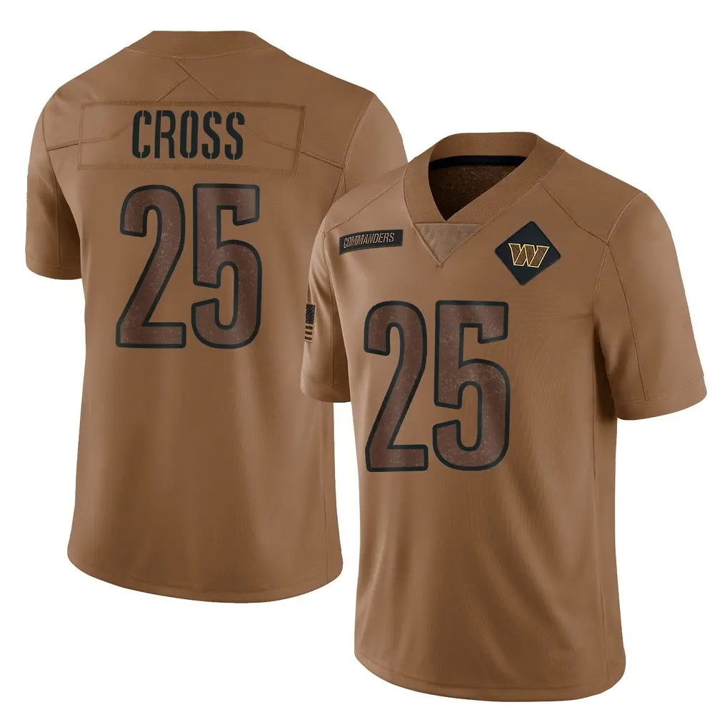 Odoa W.Commanders #25 Nick Cross Player Brown Limited Salute To Service Home Game Stitched Jerseys