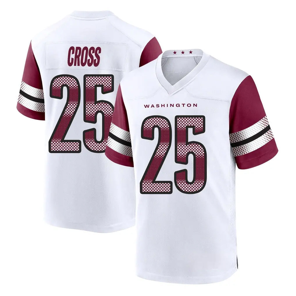 Odoa W.Commanders #25 Nick Cross Player White Game Home Stitched Jerseys