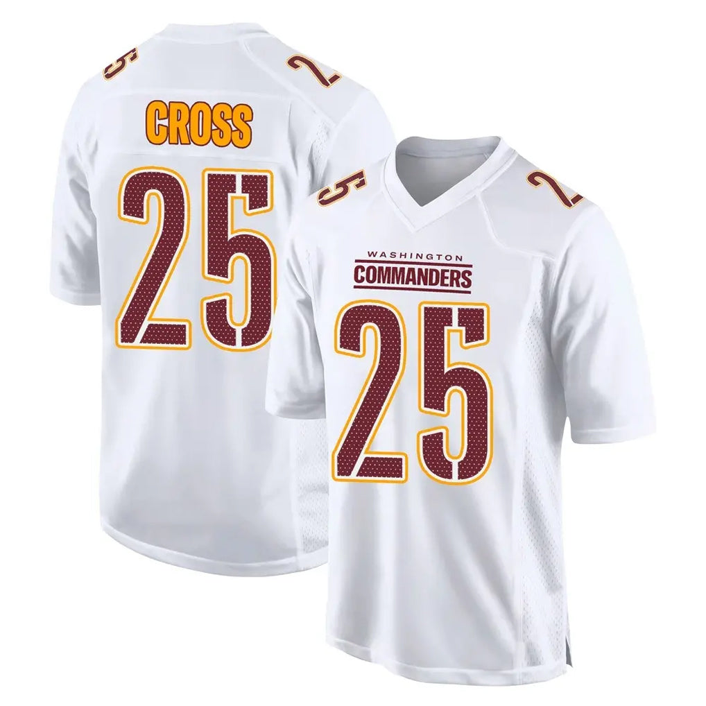 Odoa W.Commanders #25 Nick Cross Player White Tundra Fashion Home Game Stitched Jerseys