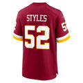 Odoa W.Commanders #52 Sonny Styles Burgundy 2026 Draft First Round Pick No. 7 Team Game Stitched Jerseys