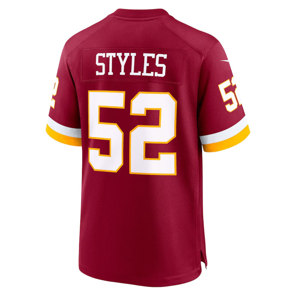 Odoa W.Commanders #52 Sonny Styles Burgundy 2026 Draft First Round Pick No. 7 Team Game Stitched Jerseys