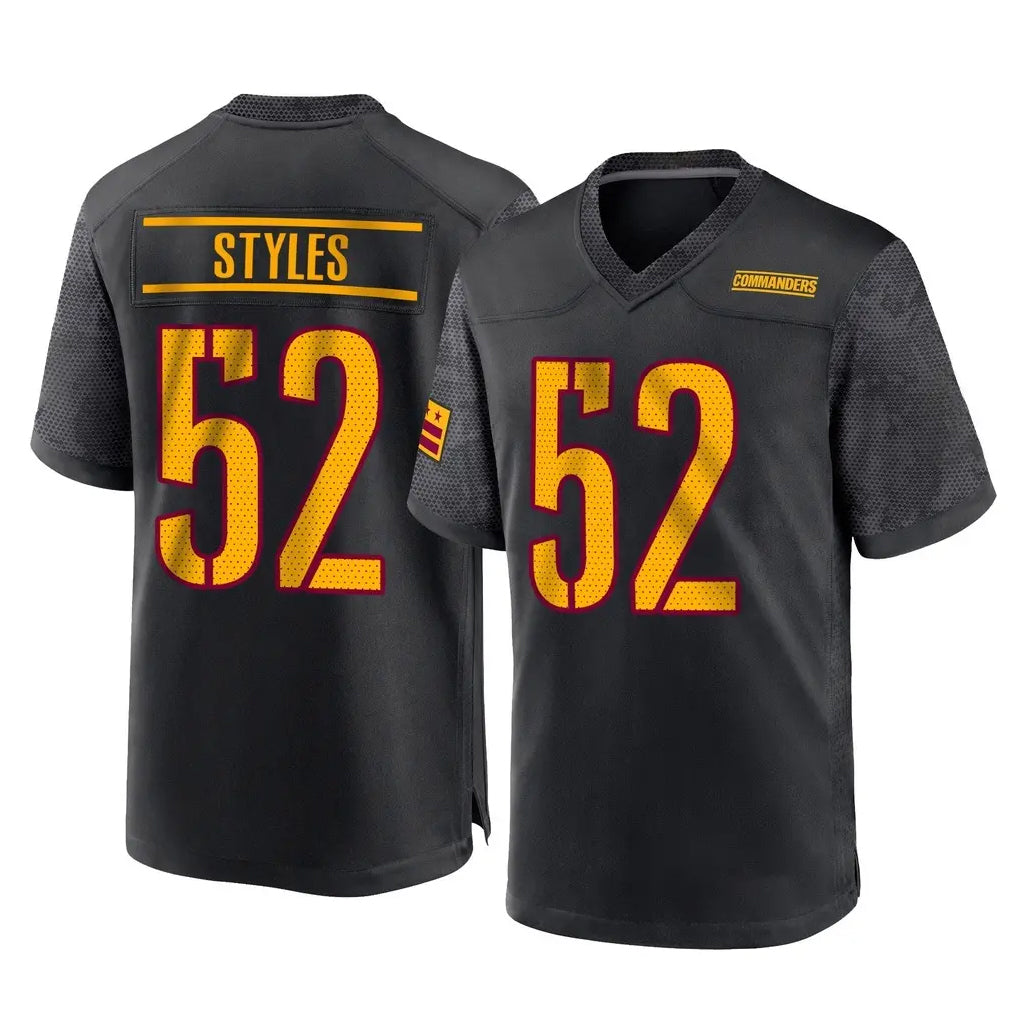 Odoa W.Commanders #52 Sonny Styles Player Black Home Game Stitched Jerseys