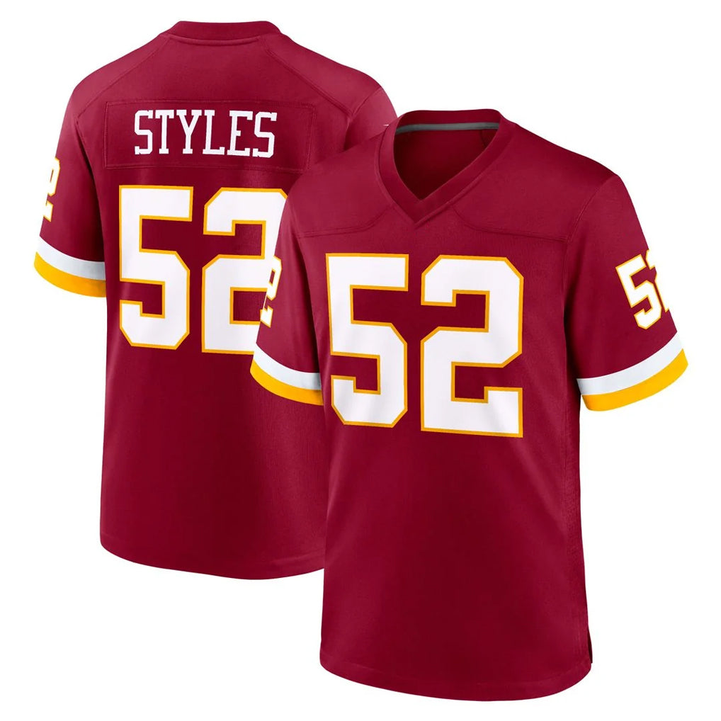 Odoa W.Commanders #52 Sonny Styles Player Burgundy Game Home Stitched Jerseys