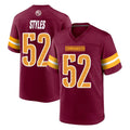 Odoa W.Commanders #52 Sonny Styles Player Burgundy Home Game Stitched Jerseys