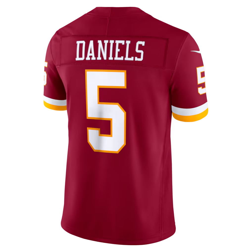 Odoa W.Commanders #5 Jayden Daniels Burgundy Team Vapor F.U.S.E. Stitched Limited Jerseys