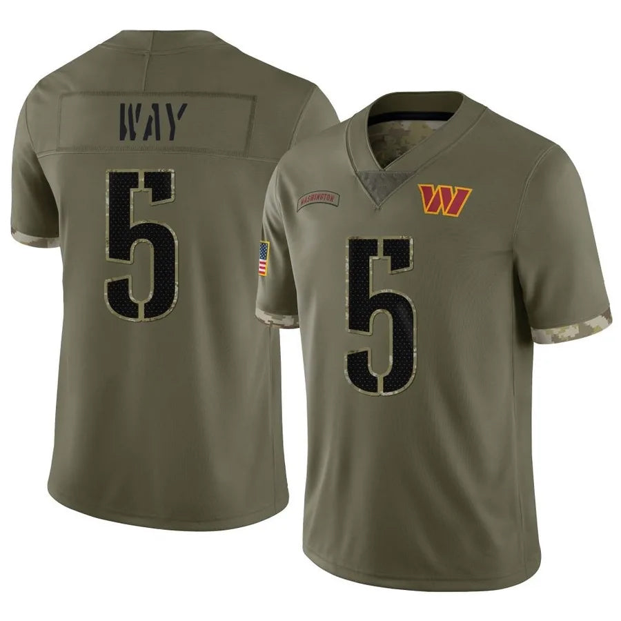 Odoa W.Commanders #5 Jayden Daniels Player Olive Salute To Service Limited Stitched Jerseys