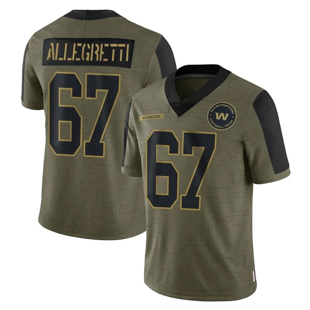 Odoa W.Commanders #67 Nick Allegretti Player Olive Salute To Service Limited Game Stitched Jerseys