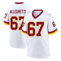 Odoa W.Commanders #67 Nick Allegretti Player White Home Game Stitched Jerseys