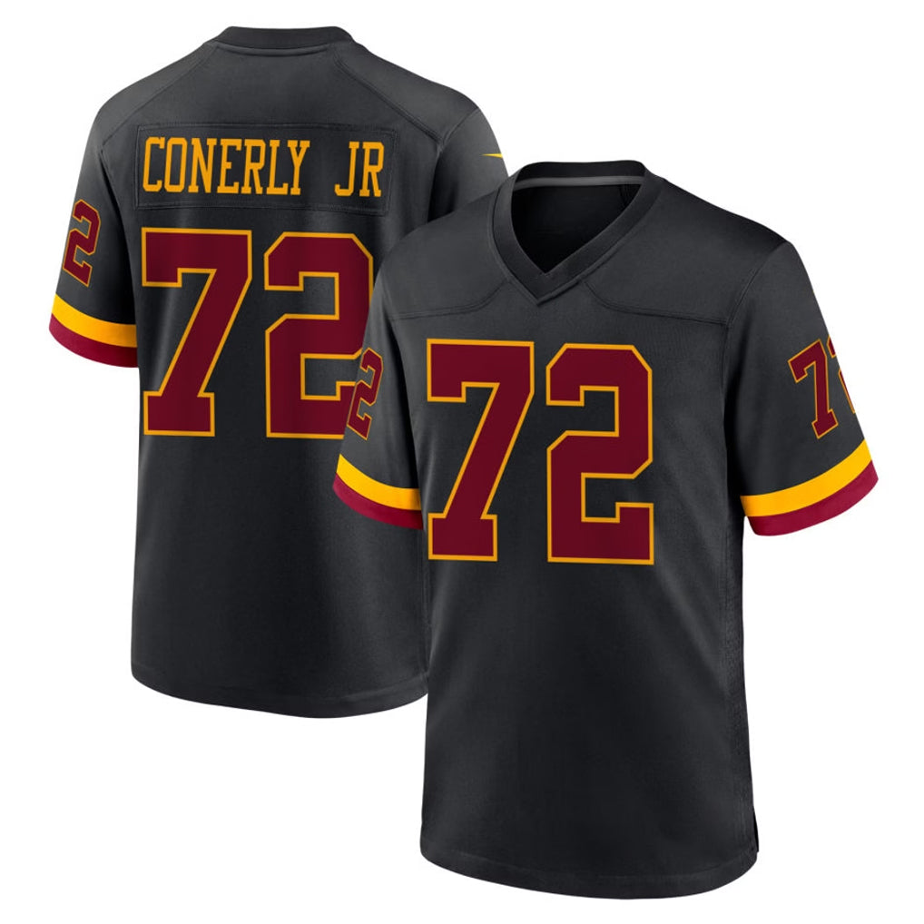 Odoa W.Commanders #72 Josh Conerly Jr. Player Black Limited Home Game Stitched Jerseys