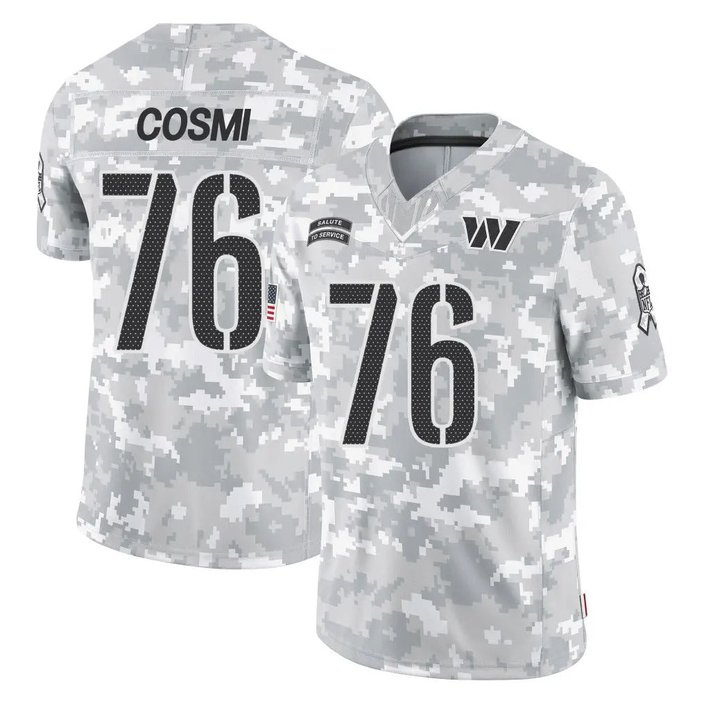 Odoa W.Commanders #76 Sam Cosmi Player Arctic Camo Limited Salute To Service Home Game Stitched Jerseys