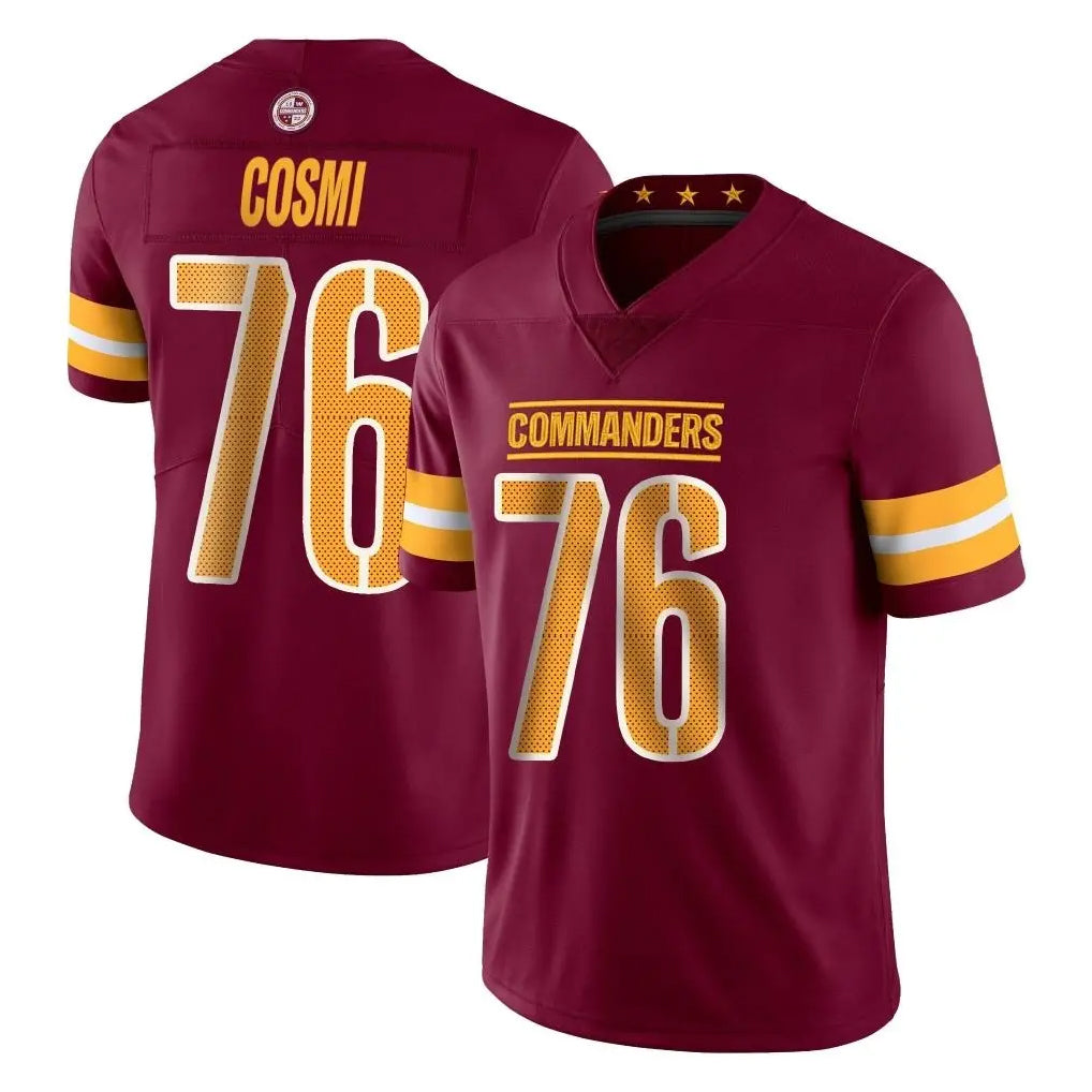 Odoa W.Commanders #76 Sam Cosmi Player Burgundy Limited Vapor Home Game Stitched Jerseys