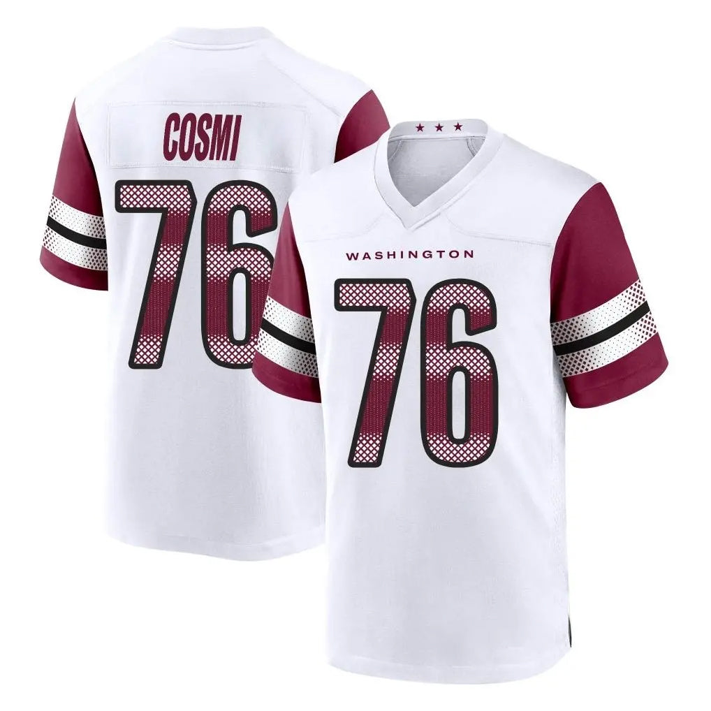 Odoa W.Commanders #76 Sam Cosmi Player White Game Home Stitched Jerseys