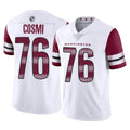 Odoa W.Commanders #76 Sam Cosmi Player White Limited Vapor Home Game Stitched Jerseys