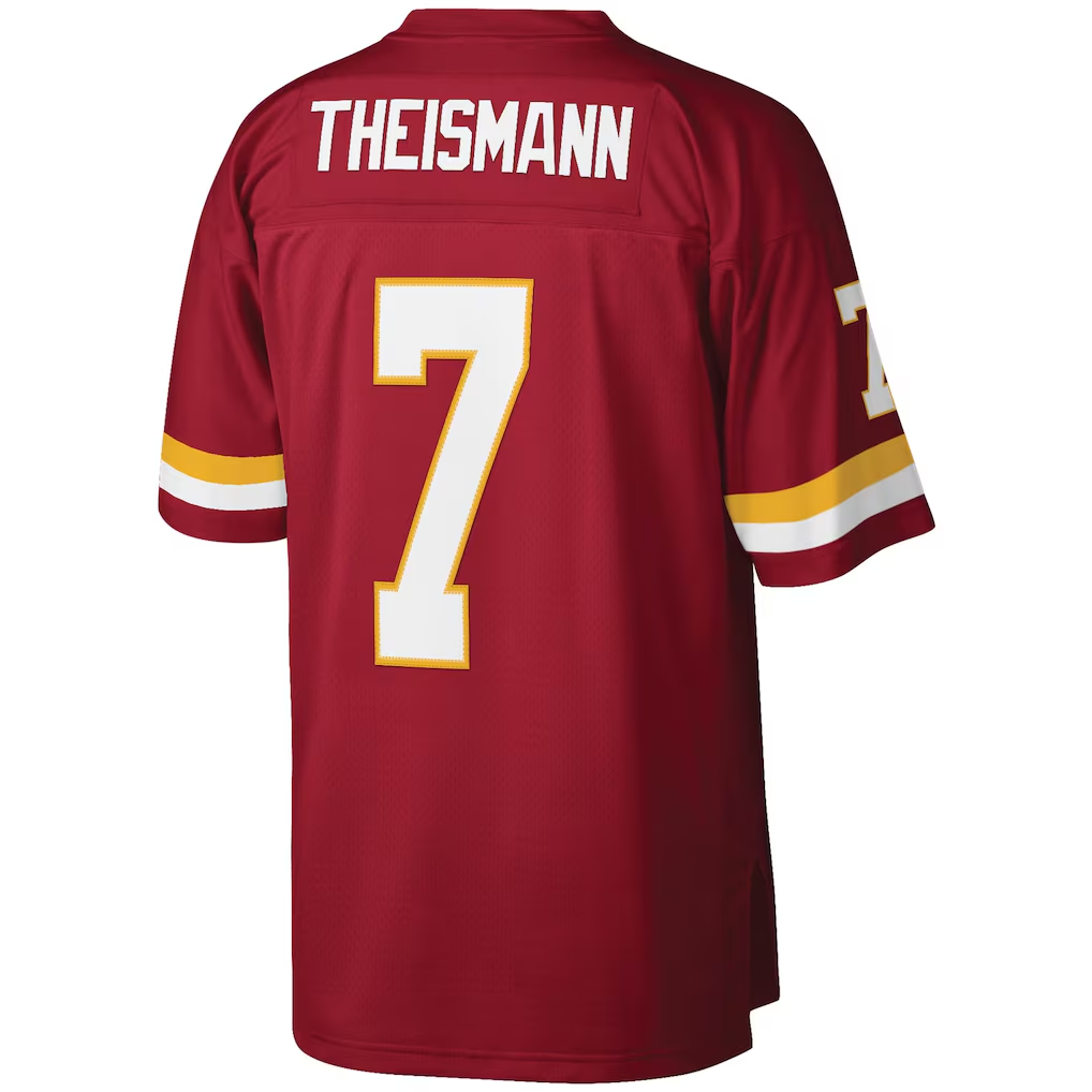 Odoa W.Commanders #7 Joe Theismann Mitchell & Ness Burgundy Legacy Replica Stitched Puhic Jersey